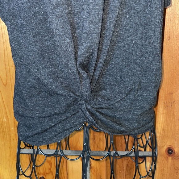 Yogalicious Womens Twisted Front Tank Top workout top size large dark gray top - Picture 2 of 4